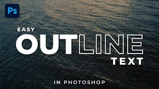 How to Outline Text in Photoshop  Easy Method [upl. by Kcirde]