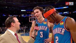 SGA Giddey Postgame Interview Thunder at Knicks [upl. by Iem]