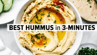 HOW TO MAKE HUMMUS  healthy amp easy hummus recipe [upl. by Srednas457]