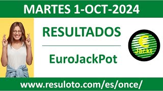 Resultado del sorteo EuroJackPot del martes 1 de octubre de 2024 [upl. by Marba245]