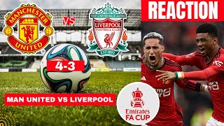 Manchester United vs Liverpool 43 Live Stream FA Cup Football Match Score reaction Highlights 2024 [upl. by Garwood]