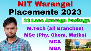 NIT Warangal PG Placements 2023🔥  MTech all Branches MSc MCA MBA placement stats  Best Ever😍 [upl. by Cale182]