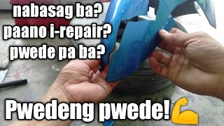 Paano irepair ang basag na fairingsPag repair sa basagRepair tutorial sa basag na fairings [upl. by Drice]