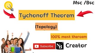 Tychonoff Theorem in hindi  Topology [upl. by Arhsub]