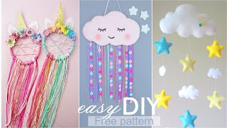 DIY Room Decor  Easy crafts  Сute cloud for kids room wall decoration  diy room decor for kids [upl. by Sheree]