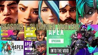 Apex Legends Seasons 121 All Cinematic Launch Trailers  Story trailers HD [upl. by Fridlund934]