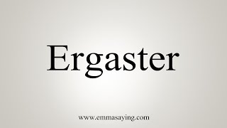 How To Say Ergaster [upl. by Thorndike677]