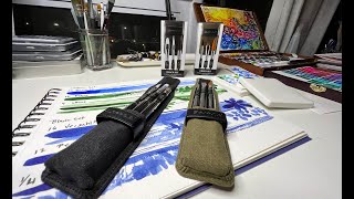 Best Travel Watercolor Brushes Escoda Versatile vs Ultimo Set Review [upl. by Enenaej]