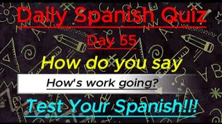 Daily Spanish Quiz Day 55 [upl. by Klara443]