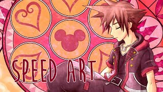 Speed Paint Sora  Kingdom Hearts III [upl. by Zenia564]