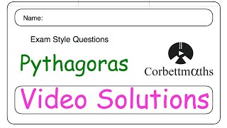 Pythagoras Answers  Corbettmaths [upl. by Waxman]