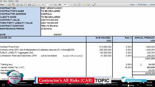 Contractors All Risks CAR simplified [upl. by Ariuqahs873]