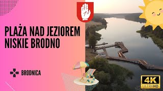 Brodnica jezioro Niskie Brodno  plaża lato 2023 pomosty woda wypoczynek kujawskopomorskie [upl. by Joiner824]