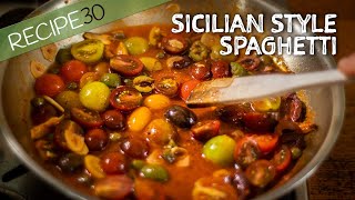 Sicilian Style Spaghetti  Simple 20 minute meal [upl. by Brass297]