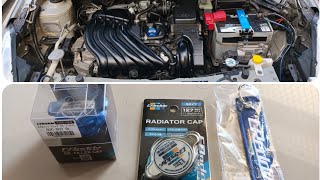 GReddy accessories and Cusco battery tie down unboxing and quick installation  Nissan Almera [upl. by Lyda370]