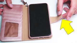 Arae iPhone XXs Premium PU Leather Wallet Phone Case Review Link Below 👇 [upl. by Alberic]