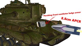 Tiger I APCR vs M26 Pershing  88cm Pzgr 40  Armor Penetration [upl. by Arzed361]