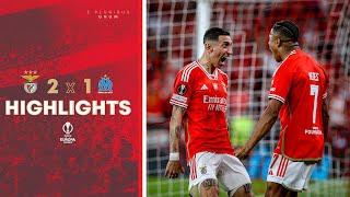 ResumoHighlights  SL Benfica 21 O Marseille [upl. by Yllor994]