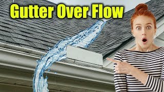 Water Flowing Over Gutters  Gutter Guard Overflow [upl. by Novelc410]