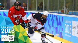 Ice Hockey  USA win Mens gold  Lillehammer 2016 Youth Olympic Games [upl. by Ellerrad]