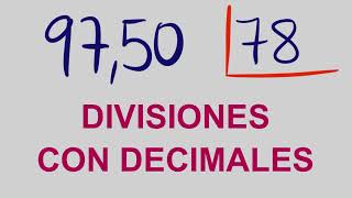 DIVISIONES DECIMALES  EJERCICIOS RESUELTOS [upl. by Etnauj]