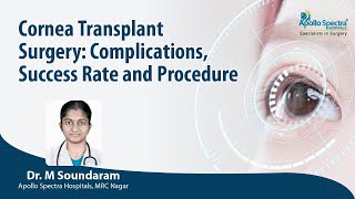 Cornea Transplant Surgery Complications Recovery amp Procedure by Dr Soundaram Apollo Spectra [upl. by Nomrah]