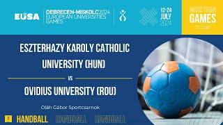 Handball Women  Eszterhazy Karoly Catholic University HUN  Ovidius University ROU [upl. by Etnod]