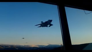 3 x Panavia Tornado low pass  Sogndal Airport Norway [upl. by Senalda44]