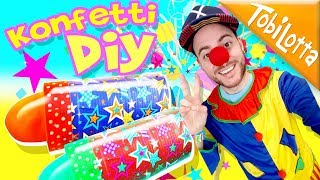 Konfetti DIY Ideen selber machen  Konfettikanone basteln Karneval DIY Basteln mit kindern 208 [upl. by December]