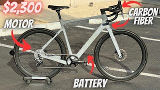 I cant Believe This Bike is Real CARBON FIBER ROAD EBIKE Ride1Up CF Racer1 [upl. by Aicilev740]