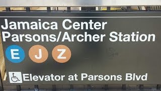 MTA New York City Subway R160 E J Trains  Jamaica Center ParsonsArcher [upl. by Esertak]