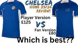 Chelsea FC Home Shirt 2324 Comparison Review Nike Stadium Fan Player Premier League Jersey Kit [upl. by Rizika]