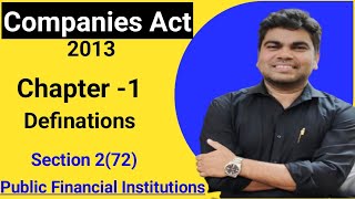 Companies Act 2013  Chapter1  Definitions  Section 272  Public Financial Institutions [upl. by Etnelav]