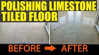 Limestone Tiled Floor Cleaned and Polished in Owestry [upl. by Maximilianus]