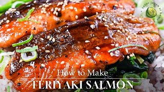 10 minute Teriyaki Salmon Recipe 照り焼きサーモン [upl. by Yvi]