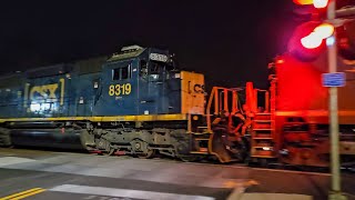 EMD SD402 on CSX mixed freight train in Sykesville MD [upl. by Nauq875]