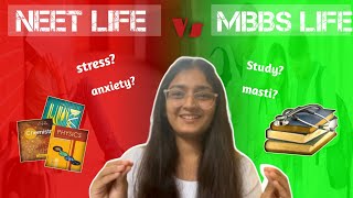 NEET LIFE vs MBBS LIFE 💯🔥 Kashish Jindal  neet neet2025 medical medstudent mbbs [upl. by Wira]