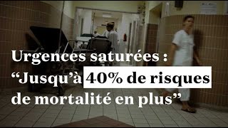 Urgences  quotEtre hospitalisé dans un service saturé augmente le risque de mortalité de 40quot [upl. by Lerim]