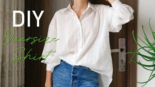 DIY Oversized Shirt  How To Make An Oversize Shirt [upl. by Robers]