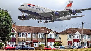 35 BIG PLANE TAKEOFFS and LANDINGS from UP CLOSE  London Heathrow Plane Spotting LHREGLL [upl. by Carlotta]