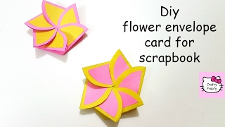 DIY Flower envelope card tutorialTutorial for scrapbookTutorial for explosion box [upl. by Atinihs972]