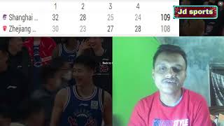 Shanghai Sharks vs Zhejiang Golden Bulls score details 109108 round 32 20012024 [upl. by Enelrak]