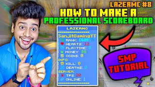 How To Make Scoreboard in Minecraft Server  Best Scoreboard Plugin Minecraft  LazerMC 8 [upl. by Ojiram]