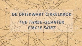 De driekwart cirkelrok het patroon tekenen  The threequarter circle skirt drafting the pattern [upl. by Kred]