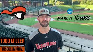 Tusculum University Baseball  Coach Todd Miller  quotYoure Not Just a Number at D2quot [upl. by Ittocs325]