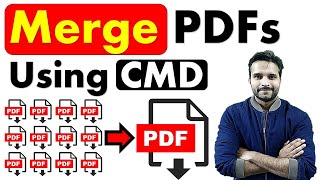 Merge Unlimited PDF files using cmd  in Hindi [upl. by Rolland]