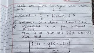 Lagranges mean value theorem  proof  BSc calculus paper [upl. by Smukler]