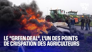 Questce que le quotGreen dealquot lun des points de crispation des agriculteurs en Europe [upl. by Wonacott]