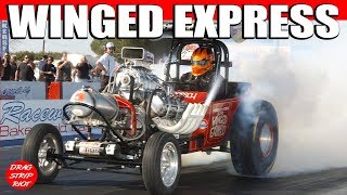 Winged Express Fuel Altered Drag Racing March Meet Bakersfield [upl. by Hadsall966]