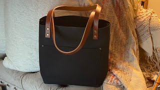 Portland Leather Small Classic Tote Black [upl. by Romona]